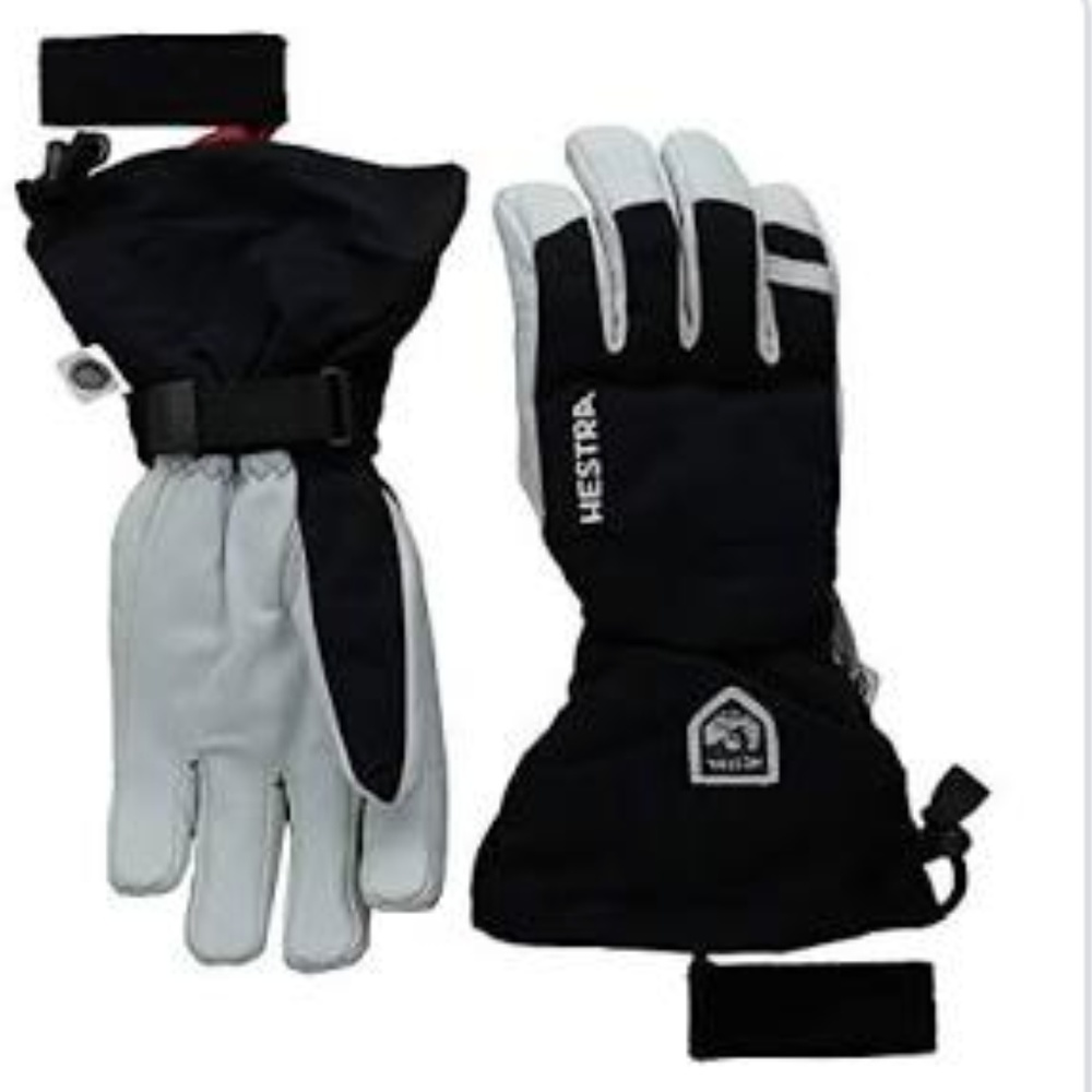 Hestra Army Leather Heli Ski Gloves Leather Size 9